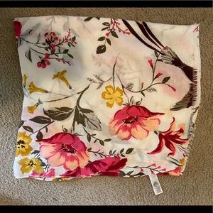 White floral scarf
